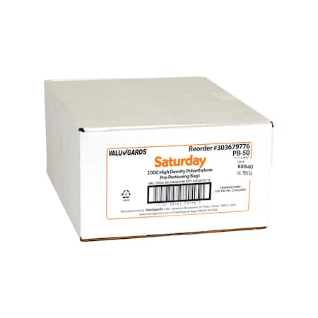 Valugards Bag High Density Preportion Bag Printed Saturday Orange, PK2000 303679776